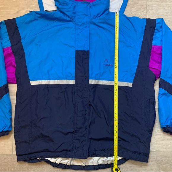 Spring Jacket Retro Blue Purple Windbreaker Zip Up Head Unisex - Picture 6 of 12